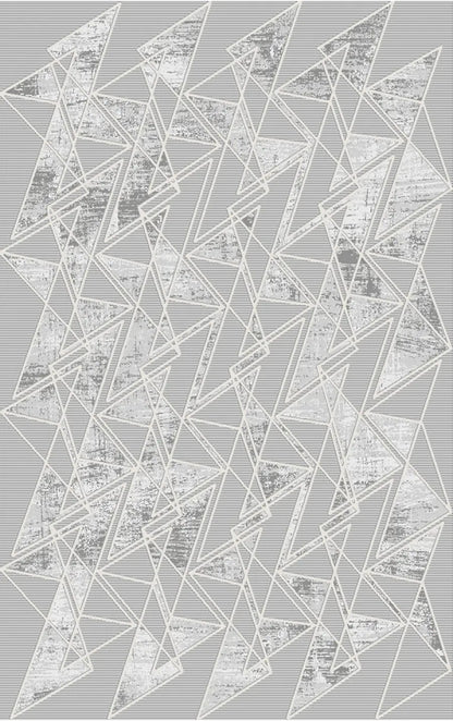 Lara 68918-095 Hav Toz Vermez Yumuşak Dokulu Etnik Desenlere Sahip Modern Halı