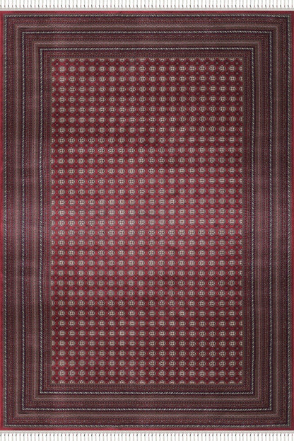 Burj 8761 Bordo - Modal İplikli Özel Tezgah Dokuma Salon Halısı