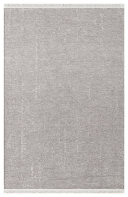 Liza LIZ 02 Gri - Düz Pamuk Dokulu Kilim Kaymaz Tabanlı, Yıkanabilir, Modern Uzun Ömürlü Kilim