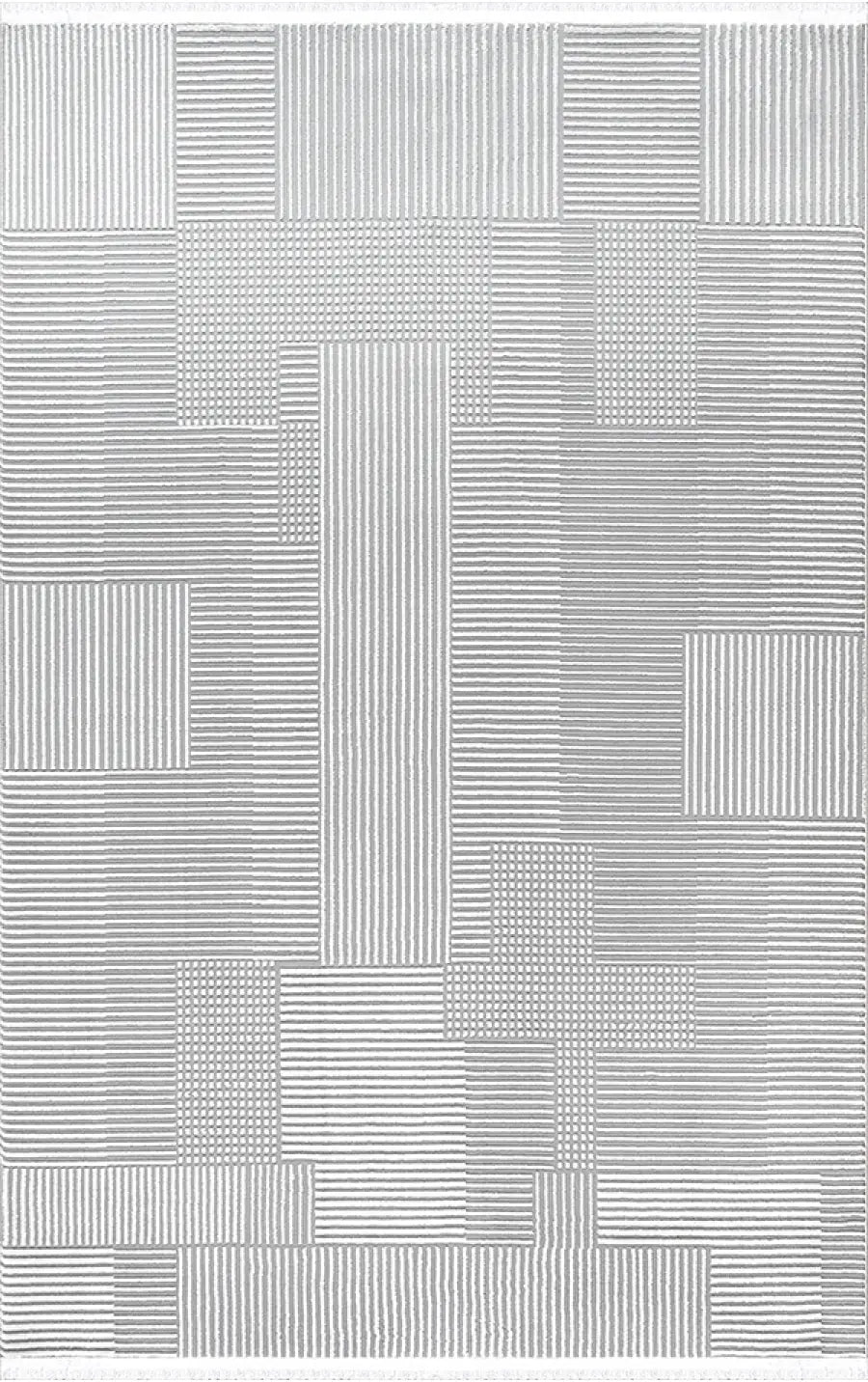 Lara 69718-95 Hav Toz Vermez Yumuşak Dokulu Etnik Desenlere Sahip Modern Halı