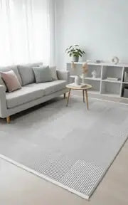Lara 69718-95 Hav Toz Vermez Yumuşak Dokulu Etnik Desenlere Sahip Modern Halı