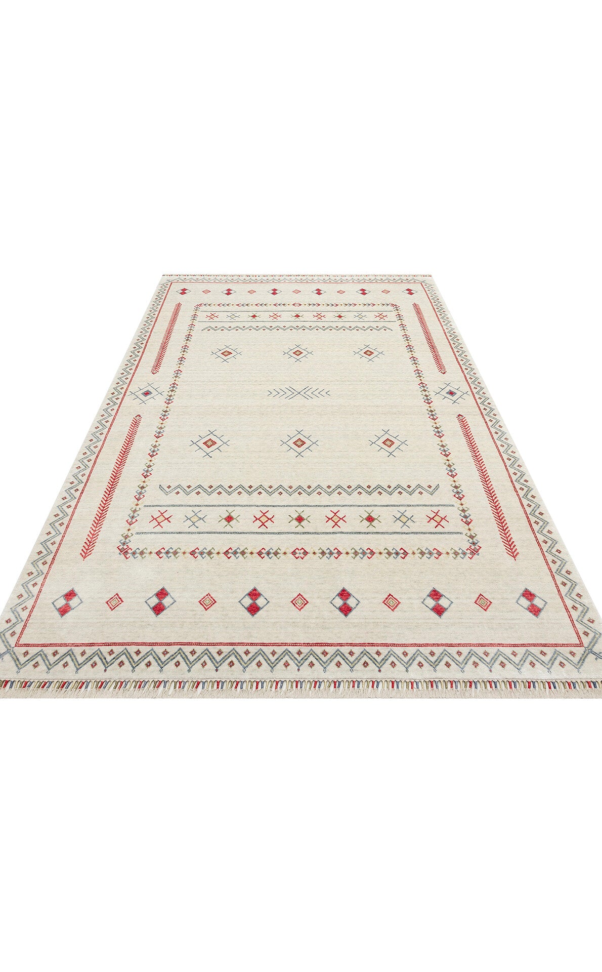 Zara ZR 20 Bej - Otantik Özel Tezgah Kolay Temizlenebilir Hav Bırakmayan Modern Uşak Halısı