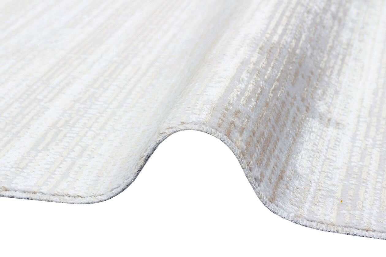 ST 09 BEIGE GOLD XW  - SATEEN - Hav Toz Vermez Yıkanabilir Kaymaz İnce Dokuma Modern Halı 