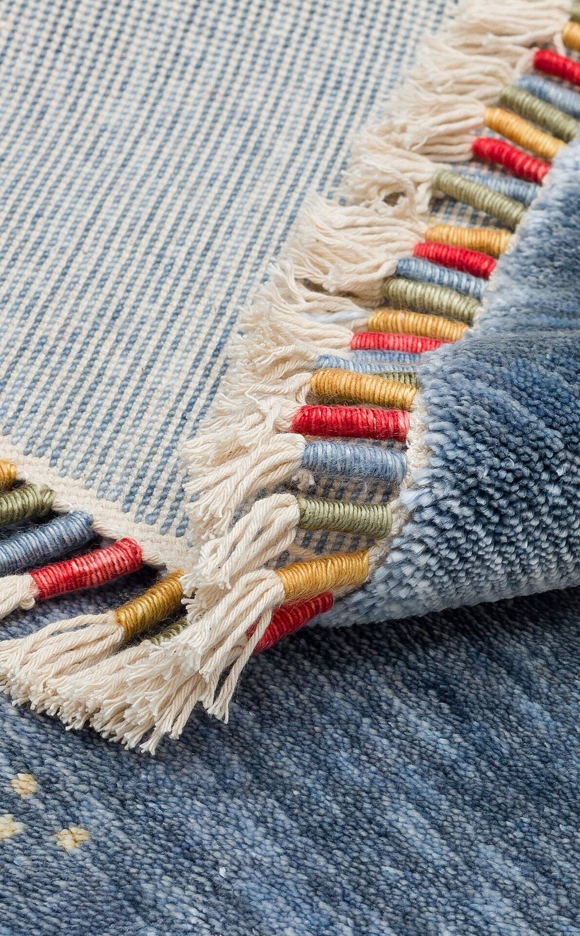 Zara ZR 06 Mavi Q - Özel Tezgah - Kolay Temizlenebilir, Hav Bırakmayan Modern Uşak Halısı