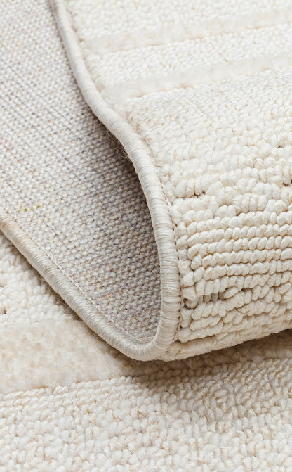 JOY 03 WHITE  - JOY - Hav Toz Vermeyen Yumuşak dokulu Modern Makine Halısı