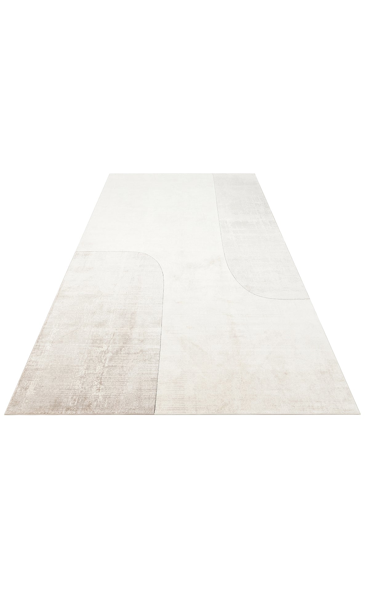 MRN 01 CREAM GREY  - MERANO - Geometrik Desenli Yüksek Kalite Sık Dokuma Salon Halısı