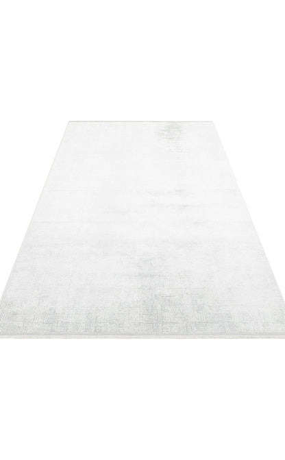 ST 109 CREAM GREY  - SATEEN - Yıkanabilir Kaymaz Tabanlı Hav Vermez Sık Dokuma Modern Halı