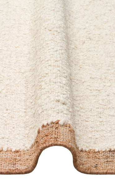 LHS 01 CREAM NATURAL  - LHASA - Yün ve Jüt ile Üretilen Örme El Dokuma Halı