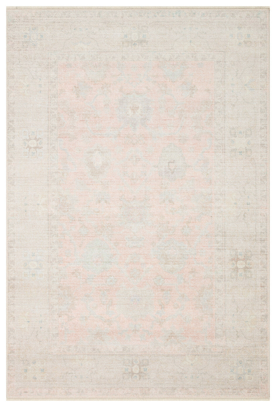 Grace GRC 01 Pastel - Pastel Tonlu Vintage Desenli Klasik Hav Vermeyen Halı