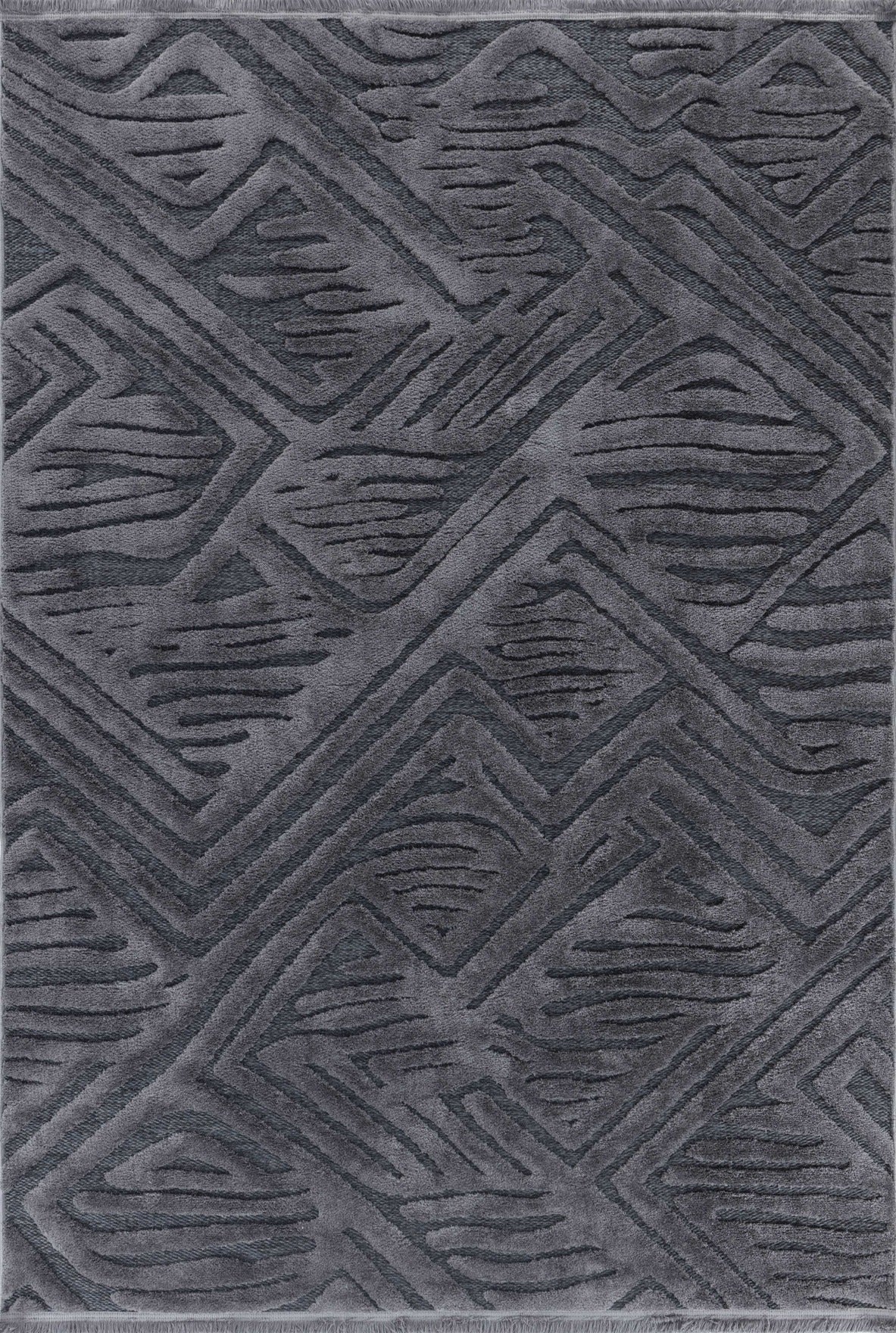 Orion 4224 Antrasit - Dokuma Halı | Flat Cut Desenli Salon Halısı