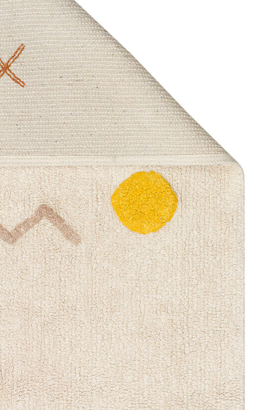 Cotton Boon XXW CBN 12 Çok Renkli - Yıkanabilir Kaymaz Naturel Pamuk Bebek Halısı