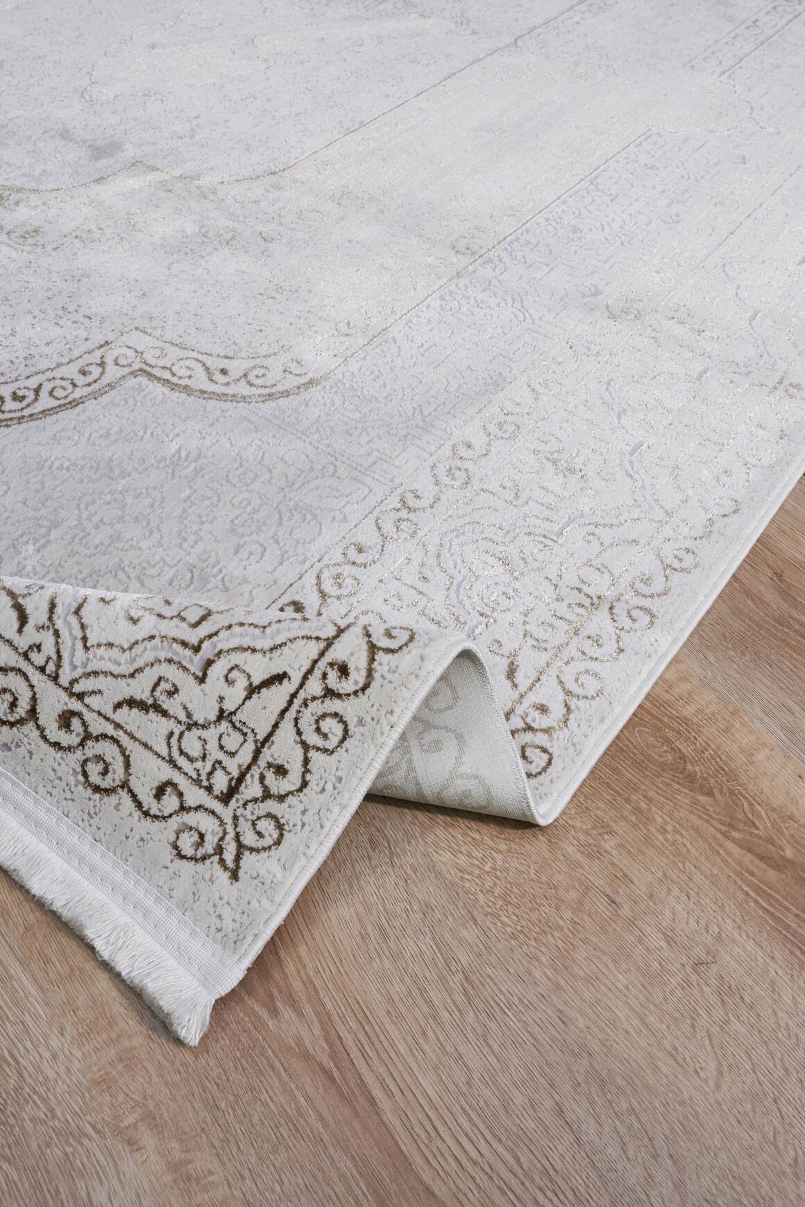 Riena 1122 Latte - Akrilik Polyester Halı | Kaymaz Tabanlı Dekoratif Halı