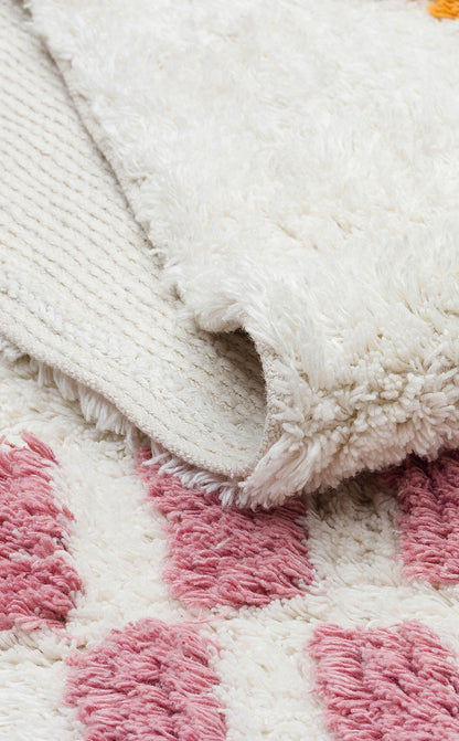 Cotton Boon XW CBN 04 Çok Renkli - Yıkanabilir Kaymaz Naturel Pamuk Bebek Halısı