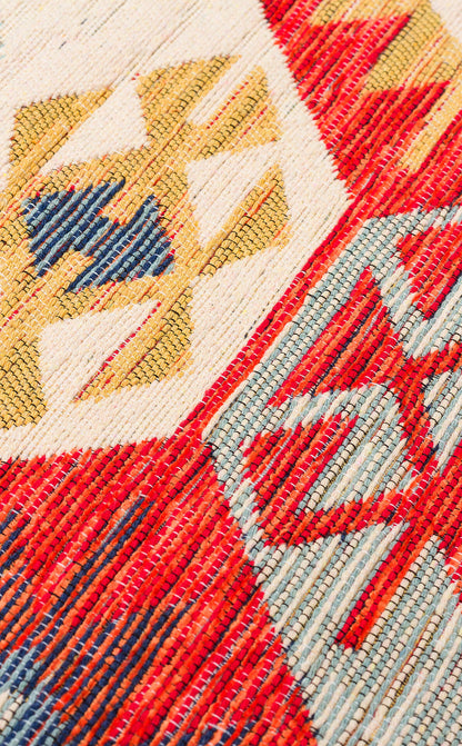 Nomad NMD 01 Çok Renkli - Çift Taraflı Yıkanabilir Kilim | Otantik Kilim