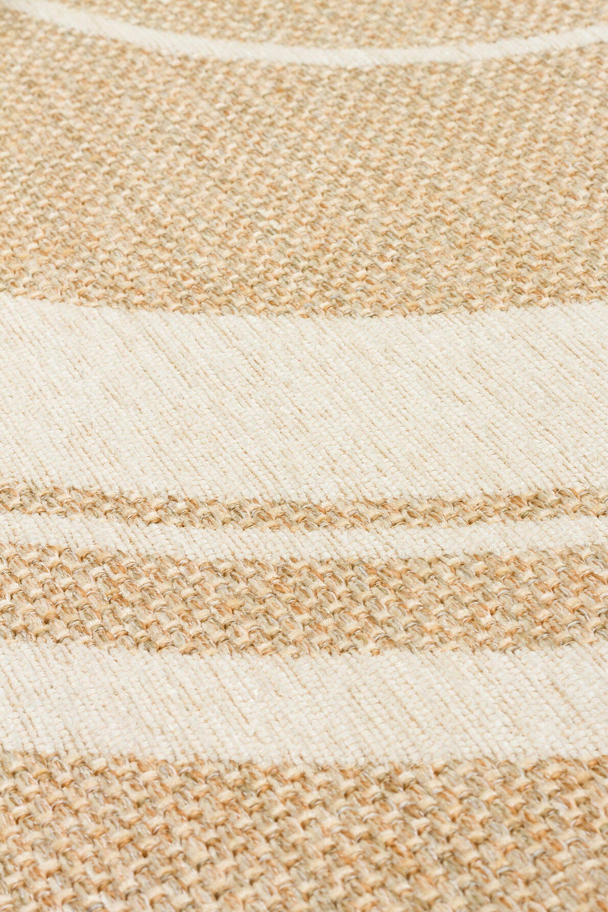 BRK 09 IVORY OV  - BROOKLYN - Hasır Görünümlü Kaymaz Renkli Dokuma Modern Kilim