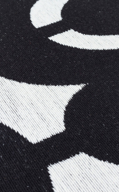Arya Neo ARN 07 Beyaz Siyah - Yıkanabilir Çift Taraflı Modern Dokuma Kilim