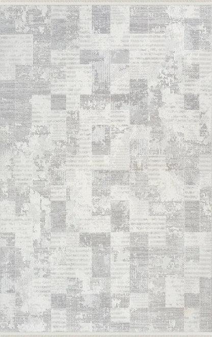 Arden 72487-95 Modern Desenli Gri Akrilik Makine Halısı