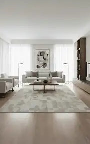 Arden 72487 957 Modern Desenli Gri Akrilik Makine Halısı