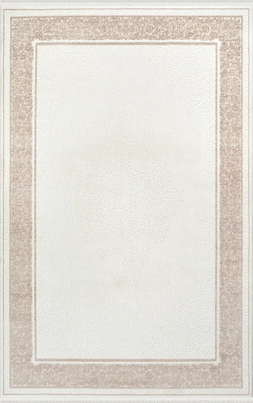 Essence 73394 - 070 Akrilik Modern Krem Halı – 10 mm Dokuma Tabanlı Şık Makine Halısı