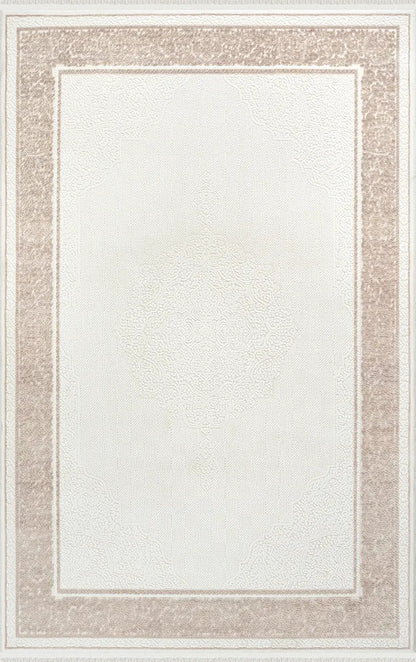 Essence 73394 - 070 Akrilik Modern Krem Halı – 10 mm Dokuma Tabanlı Şık Makine Halısı