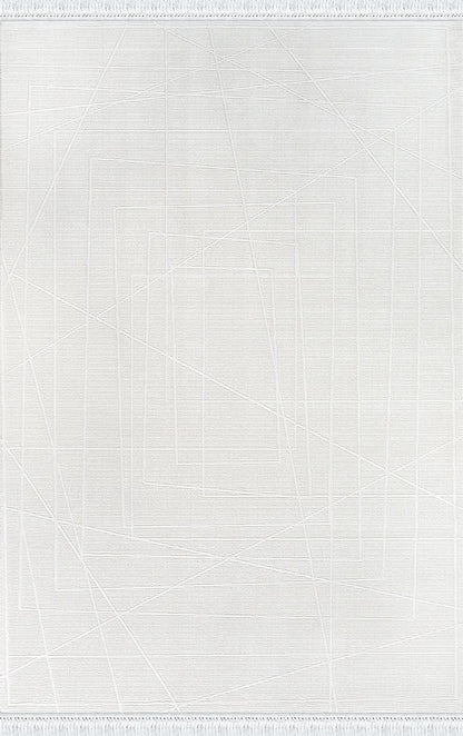 Safir 73927-060 Akrilik Modern Saçaklı Makine Halısı
