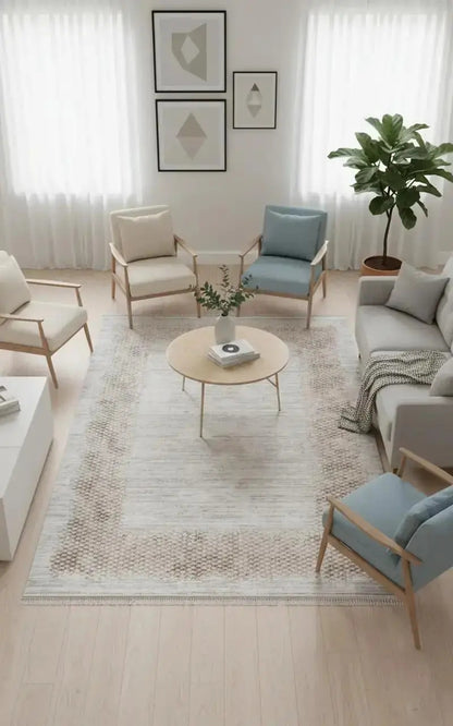 Safir 73938-070 Akrilik Modern Saçaklı Makine Halısı