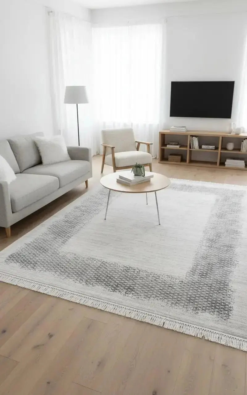 Safir 73938-097 Akrilik Modern Saçaklı Makine Halısı
