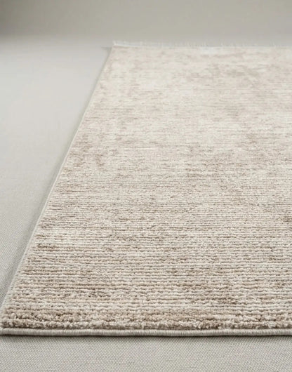 Polo 74441-61 Akrilik Modern Krem Halı – Lazer Kesim, Saçaklı, Dokuma Taban