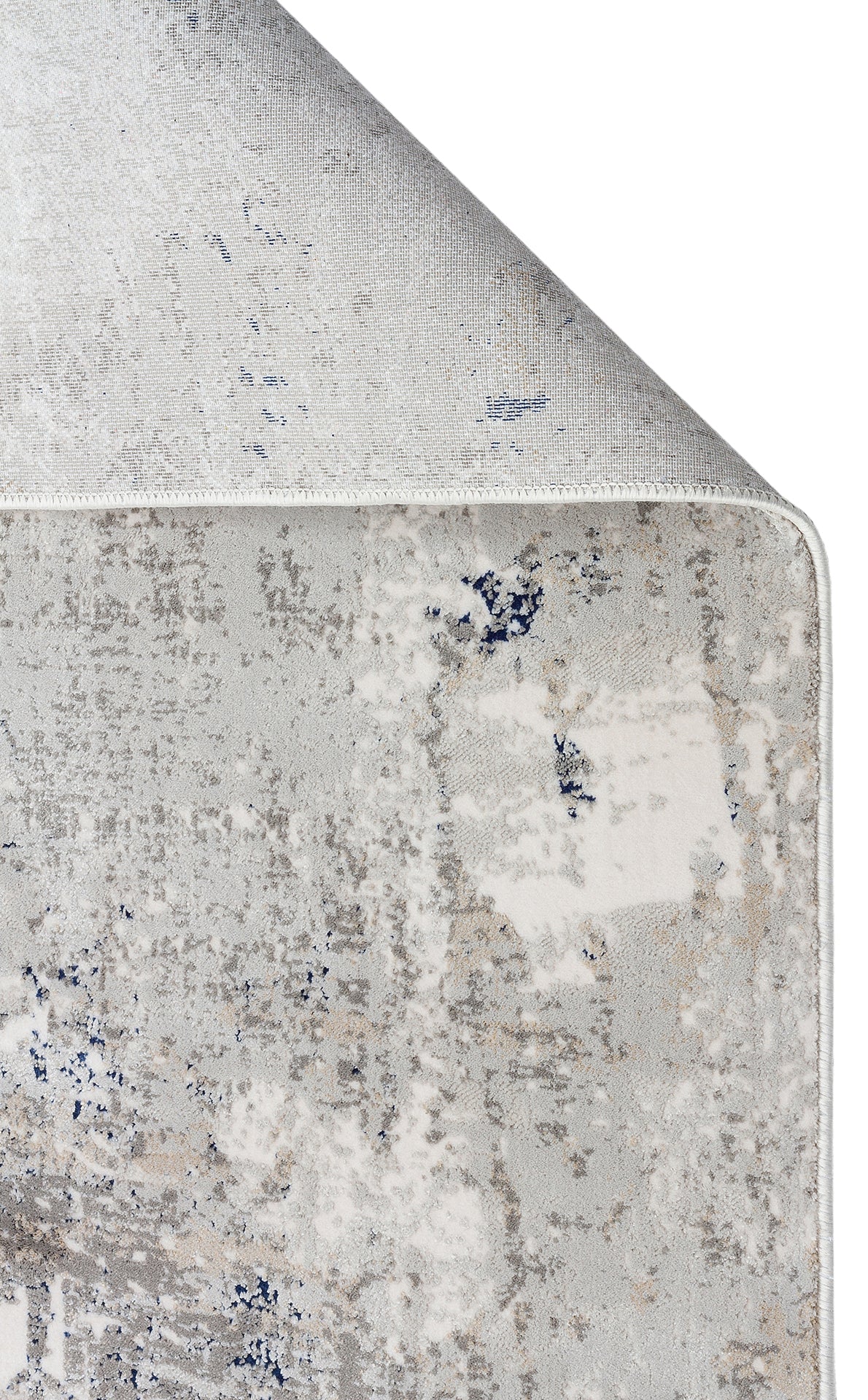 Padona PDN 06 Gri Navy - Extra Yumuşak Dokulu Sık Dokuma Modern Eskitme Desenli Halı
