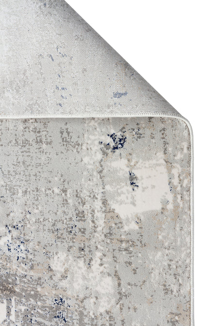Padona PDN 06 Gri Navy - Extra Yumuşak Dokulu Sık Dokuma Modern Eskitme Desenli Halı