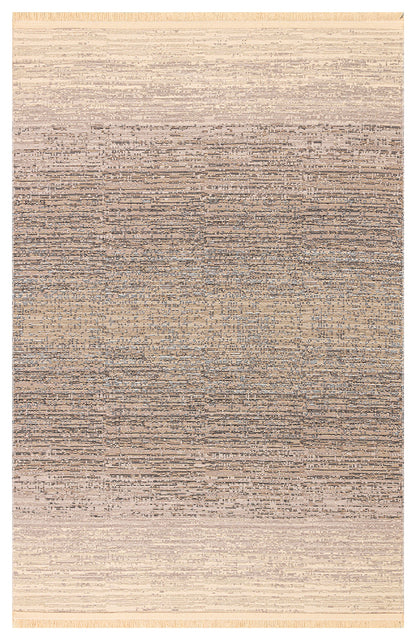 Kutnu Kilim KTN 01 Marina Bej Ombre Renk Geçişli Çift Taraflı Yıkanabilir Hav Vermez Salon Kilimi