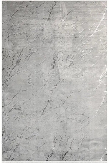 Cotton 1075 Gri Modern Tasarımlı Kaymaz Tabanlı Makine Halısı