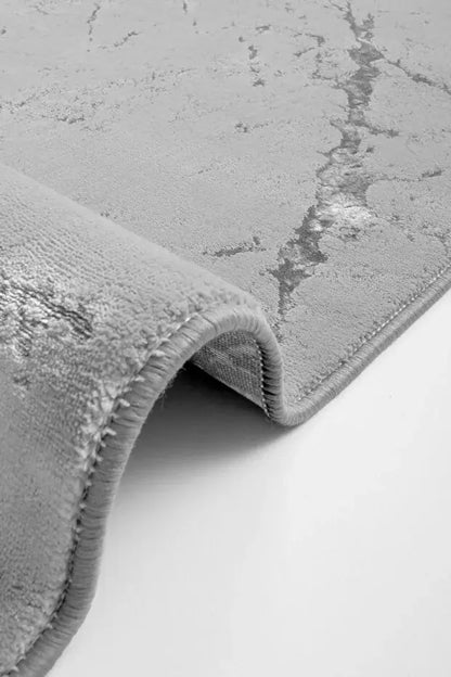 Cotton 1075 Gri Modern Tasarımlı Kaymaz Tabanlı Makine Halısı