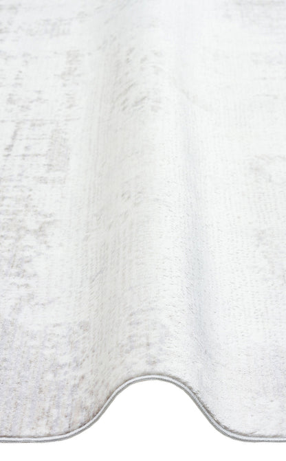 ST 106 CREAM BEIGE  - SATEEN - Yıkanabilir Kaymaz Tabanlı Hav Vermez Sık Dokuma Modern Halı