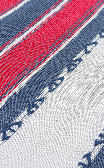 Arya Craft ARC 05 Kırmızı Lacivert  - Yıkanabilir Çift Taraflı Modern Dokuma Kilim