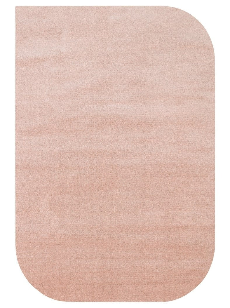 Zen Amorf 05 Pembe Özel Şekilli Kesim Yumuşak Tuşeli Sıkı Dokuma Makine Halısı