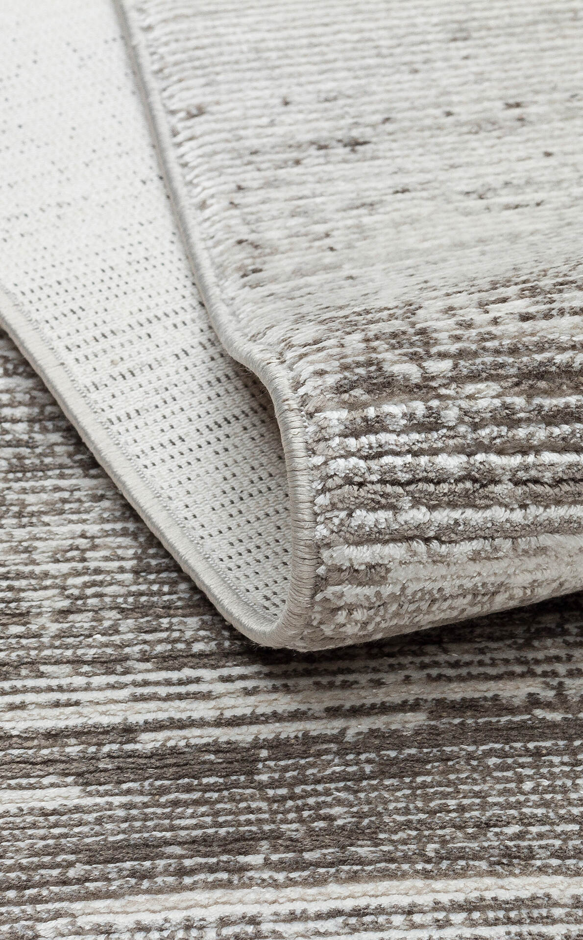 RM 01 CREAM GREY  - ROMA - Viskon ve Polyester ile Üretilen Şık Salon Halısı