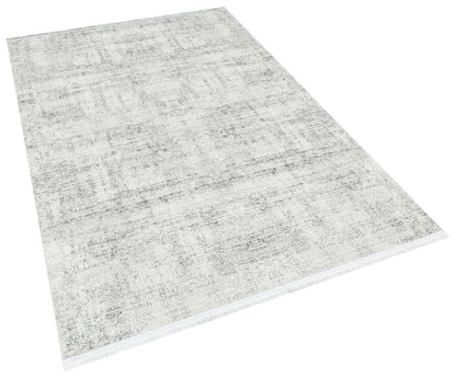 Riena 1161 Gri - Akrilik Polyester Halı | Kaymaz Tabanlı Dekoratif Halı