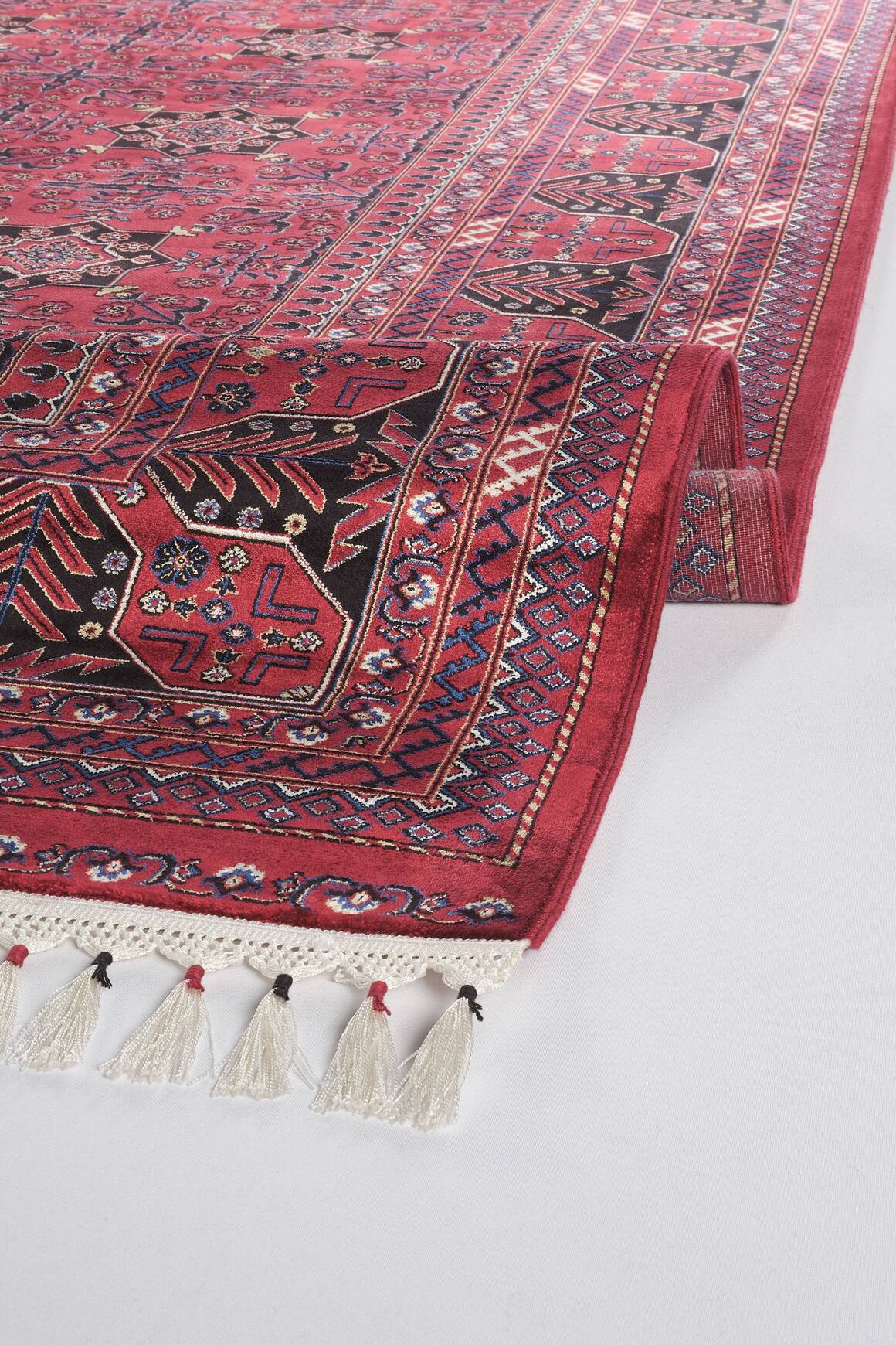 Burj 8731 Bordo - Modal İplikli Özel Tezgah Dokuma Salon Halısı