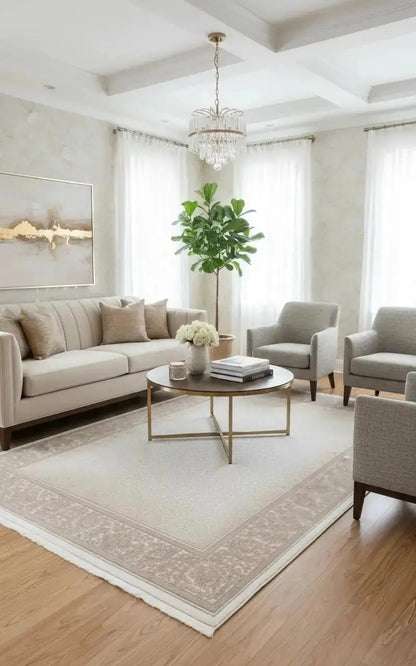 Arden 79419-70 Modern Desenli Gri Akrilik Makine Halısı