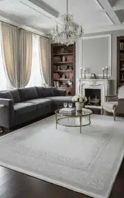 Arden 79419-95 Modern Desenli Gri Akrilik Makine Halısı