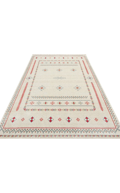 ZR 20 BEIGE  - ZARA - Otantik Desenli El Emeği ile Özel Tezgahlarda Üretilen Modern Uşak Halısı
