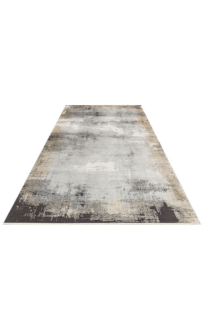 MHL 12 GREY GOLD  - MAHAL - Modern Desenli Yüksek Kalite Sık Dokuma Salon Halısı