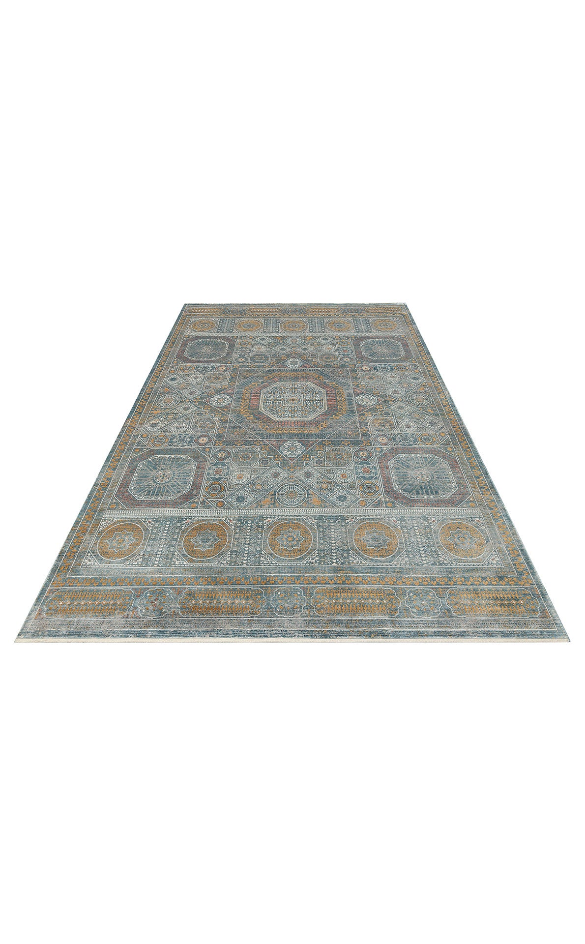 MHL 10 BLUE  - MAHAL - Klasik Desenli Yüksek Kalite Sık Dokuma Salon Halısı
