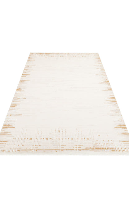 LKY 01 CREAM GOLD  - LYKIA - Sade ve Modern Akrilik Makine Halısı