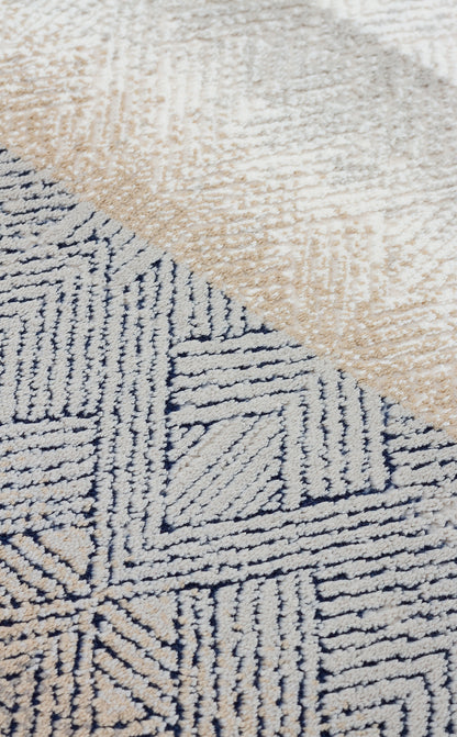 Padona PDN 08 Krem Gri - Extra Yumuşak Dokulu Sık Dokuma Modern Eskitme Desenli Halı