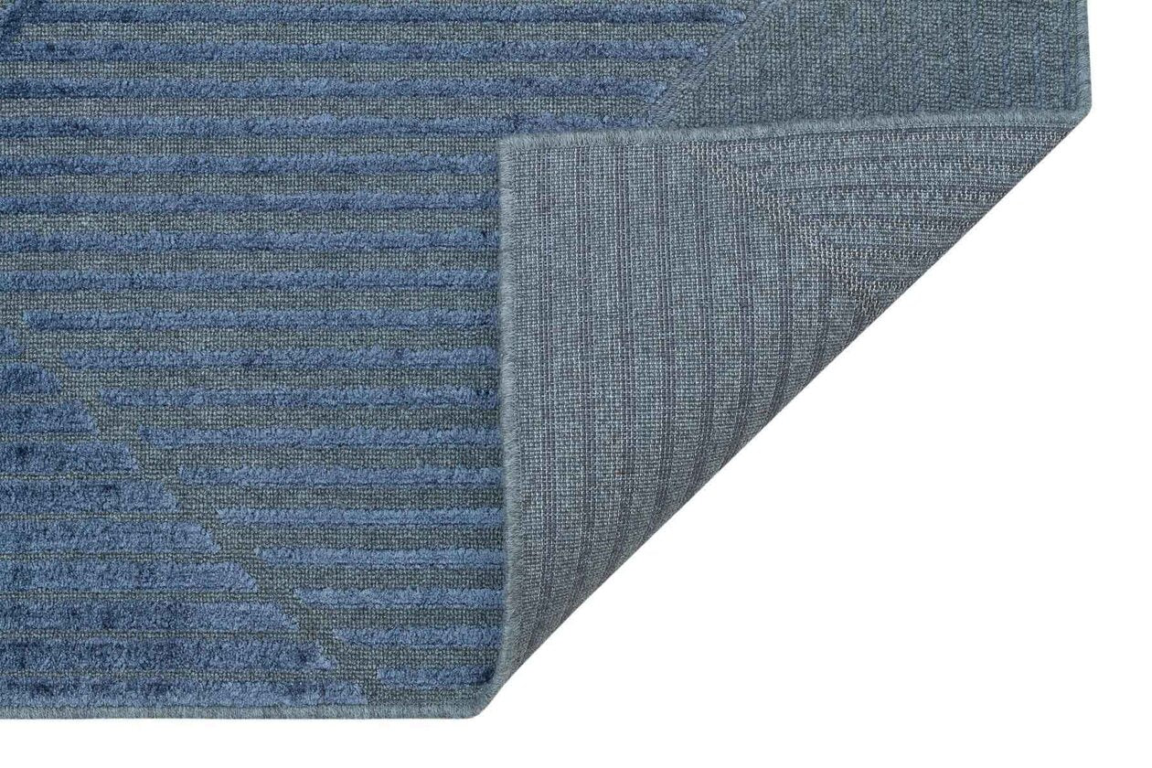 ZNT 01 NAVY DYED  - ZENITH DYED - Yüksek Alçak Dokulu Naturel Yün ve Viskon Modern Dokuma Halı