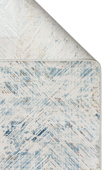 PLM 03 CREAM BLUE  - PALMIRA - Yüksek Kaliteli Sık Dokuma Modern Salon Halısı