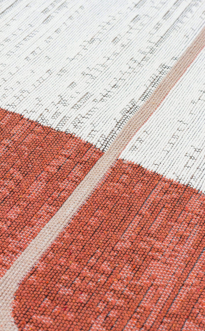 AR 36 BLACK TERRA  - ARYA - Yıkanabilir Çift Taraflı Modern Desenli Dokuma Kilim