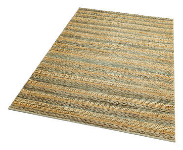 Netra S-1103 Çok Renkli XW - El Dokuma Jüt Hasır Halı Naturel Örgü Desen